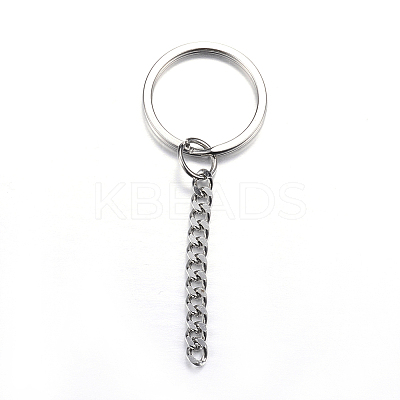 Tarnish Resistant 304 Stainless Steel Split Key Rings LS-STAS-G085-11-1