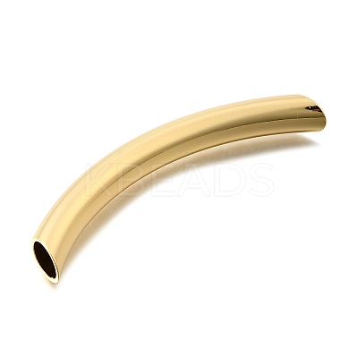 Brass Curved Tube Beads KK-S508-45G-1