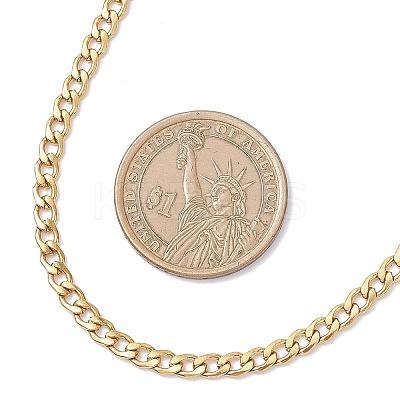 3.5MM 304 Stainless Steel Curb Chain Necklaces for Women NJEW-JN05584-1