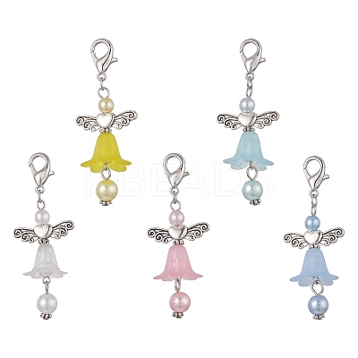 Angel Acrylic Pendants Decorations HJEW-JM01029-1