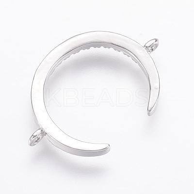 Brass Micro Pave Cubic Zirconia Links ZIRC-G109-56P-NR-1