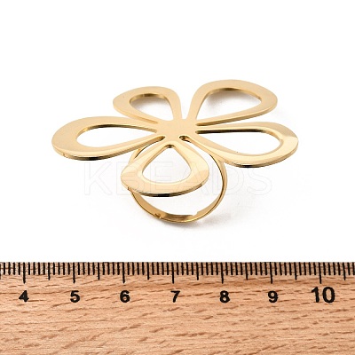304 Stainless Steel Cuff Rings for Women LS-RJEW-F193-05G-1