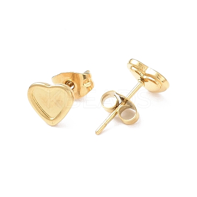 Ion Plating(IP) 304 Stainless Steel Stud Earring Finding EJEW-I285-43G-1