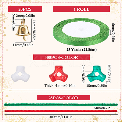 Acrylic with Plastic Christmas Candy Beading Set DIY-SC0026-81B-1