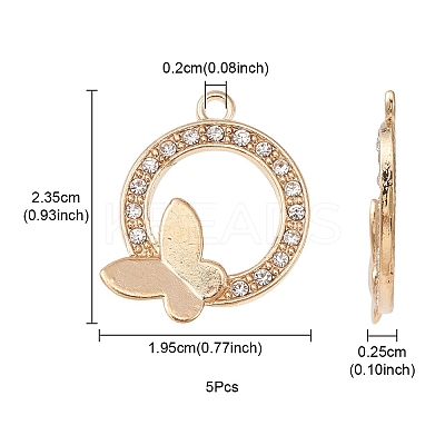 Alloy Crystal Rhinestone Pendants FIND-YW0001-98-1
