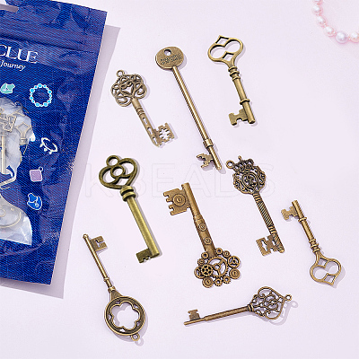 18pcs 9 style Tibetan Style Alloy Big Pendants FIND-SC0001-80-1