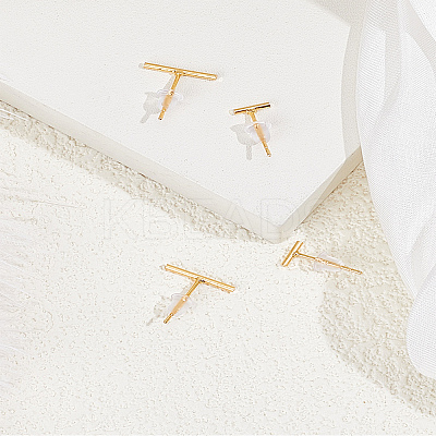 2 Pair Alloy Stick Stud Earrings for Women EJEW-LP0013-03G-1
