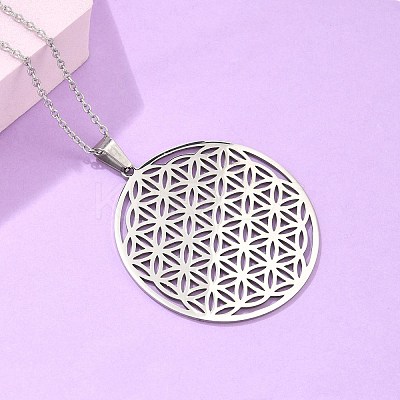 Non-Tarnish 201 Stainless Steel Pendant Necklaces NJEW-S105-JN624-45-1-1