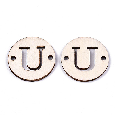 Unfinished Natural Poplar Wood Links Connectors WOOD-S045-140B-01U-1