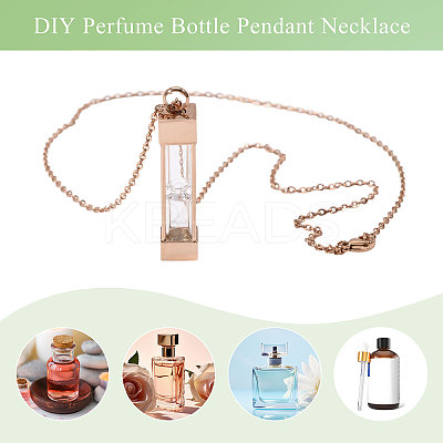 1Pc Glass Hourglass Rectangle Pet Memorial Keepsake Urn Ashes Pendant Necklaces NJEW-CA0001-27RG-1