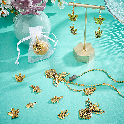 60PCS 6Style Angel Tibetan Style Alloy Pendants TIBEP-PH0001-65-1