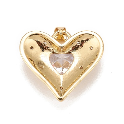 Brass Micro Pave Cubic Zirconia Pendants KK-A161-32G-B-1