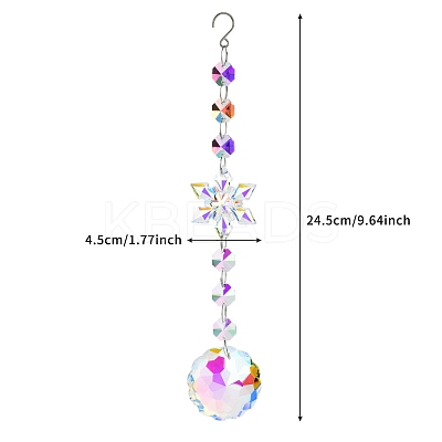 Snowflake Faceted Glass Suncatchers PW-WG24776-06-1