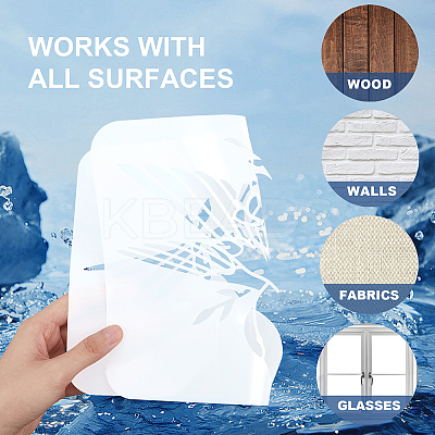 1Pc Melting Theme PET Hollow Out Drawing Painting Stencils DIY-MA0003-95A-04-1