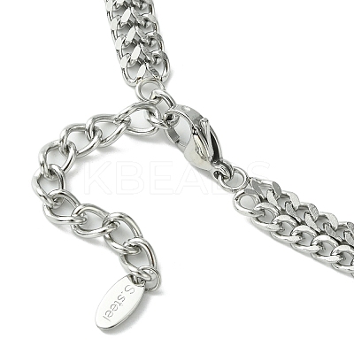 
304 Stainless Steel Bib Necklaces NJEW-Q322-09P-1