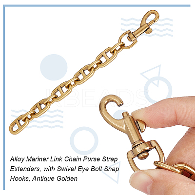 Alloy Mariner Link Chain Purse Strap Extenders LS-DIY-WH0304-706AG-1