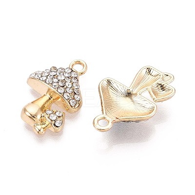 Rack Plating Alloy Rhinestone Pendants PALLOY-T091-25M-G-1