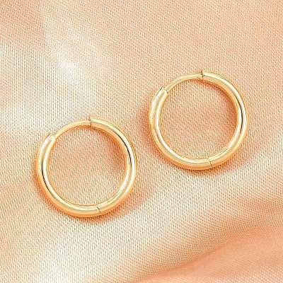 Brass Huggie Hoop Earrings Earrings KK-CBA8A92-03G-1
