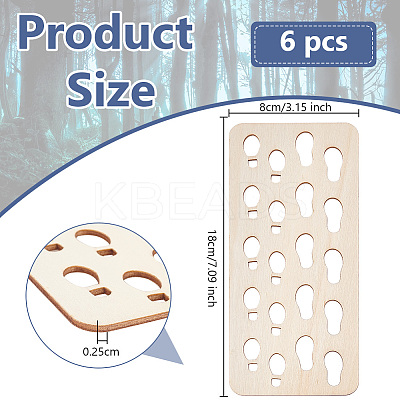Wooden Foot Pads DIY-WH0021-57-1