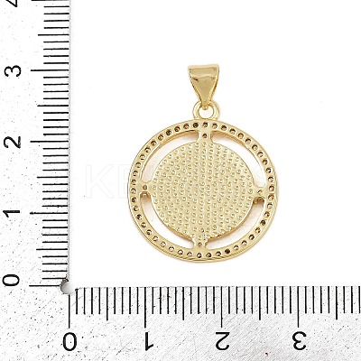 Brass Micro Pave Cubic Zirconia Pendants KK-P323-11G-G02-1
