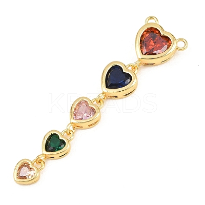 Brass Micro Pave Cubic Zirconia Pendants KK-K418-03A-G-1