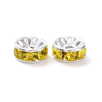 Brass Grade A Rhinestone Spacer Beads RB-A014-Z8mm-19S-1