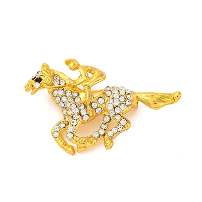 Zinc Alloy Crystal Rhinestone Brooch LS-JEWB-U010-04G-06-1