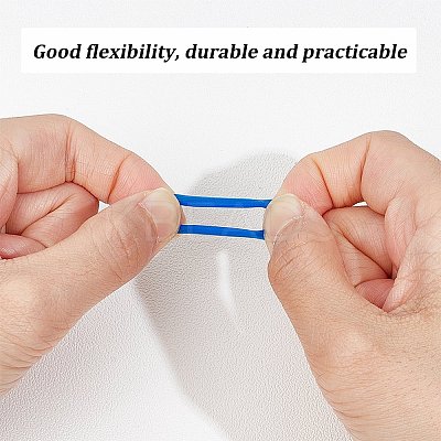 2Pcs 2 Colors Anti-Lost Neck Silicone Ring Neck Lanyards AJEW-GF0006-75-1
