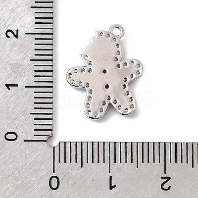 Christmas Brass Micro Pave Cubic Zirconia Pendants KK-L258-04P-D01-1