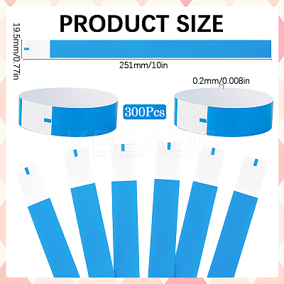 300Pcs Synthetic Paper Polypropylene Disposable Wristbands BJEW-SP0001-09C-1