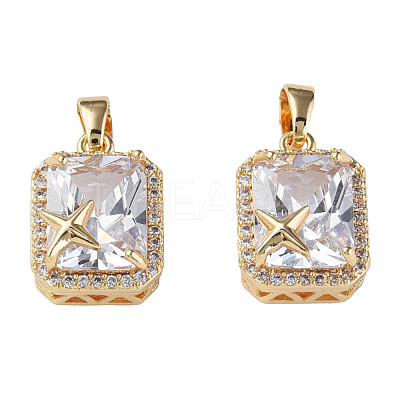 Brass Inlaid Cubic Zirconia Charms KK-N233-248B-1