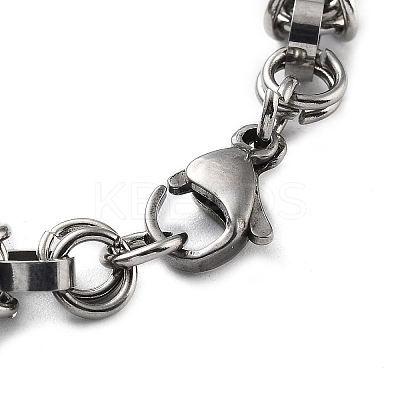 Non-Tarnish 201 Stainless Steel Rope Chain Bracelet BJEW-Z023-16P-1