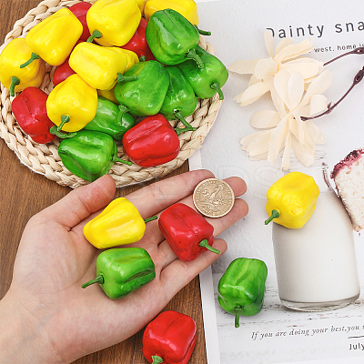 3 Bags 3 Colors Mini Foam Imitation Bell Pepper AJEW-CA0003-76-1