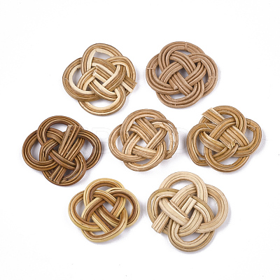 Handmade Reed Cane/Rattan Woven Pendants WOVE-T006-129B-1