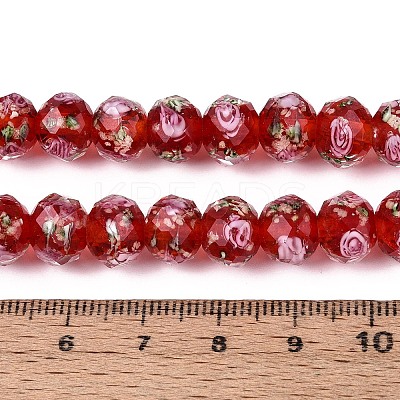 Handmade Luminous Lampwork Beads Strands LAMP-N037-01B-1