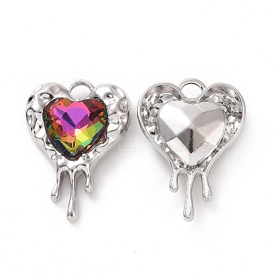 Rack Plating Alloy Glass Pendants FIND-I037-21P-02-1