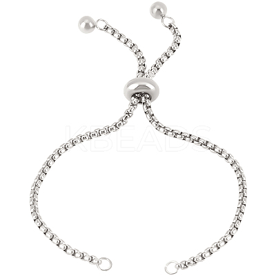 10Pcs Adjustable 304 Stainless Steel Slider Bracelet/Bolo Bracelets Making STAS-BBC0001-63P-1