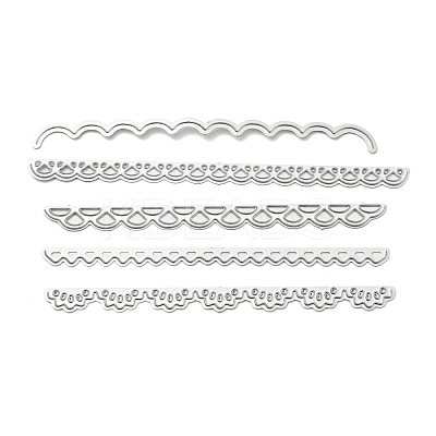 5Pcs 5 Styles Carbon Steel Lace Cutting Dies Stencils DIY-UN0003-71-1