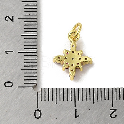 Brass Micro Pave Cubic Zirconia Charms KK-M283-16B-02-1