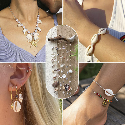 DIY Natural Shell Jewelry Making Finding Kits DIY-BT0001-37-1