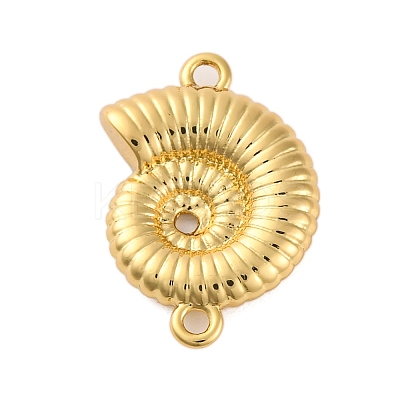 Rack Plating Brass Shell Shape Connector Charms KK-Z070-14G-1