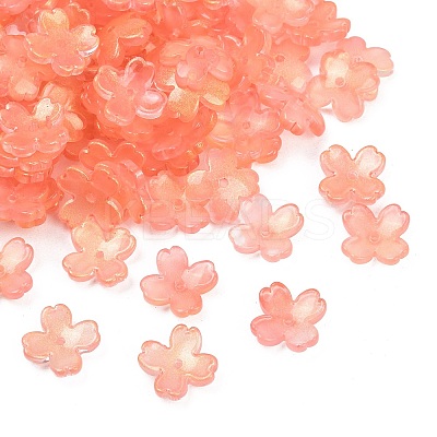 Two Tone Transparent Glass Bead Caps GLAA-Z020-02I-1