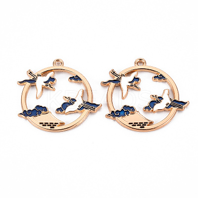 Eco-Friendly Alloy Enamel Pendants LS-ENAM-T011-81A-NR-1