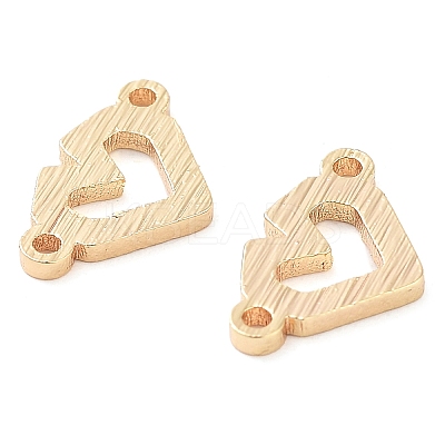 Brass Laser Cut Heart Connector Charms KK-U028-06G-1