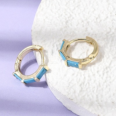 Brass Pave Cubic Zirconia Hoop Earrings EJEW-G471-09G-03-1