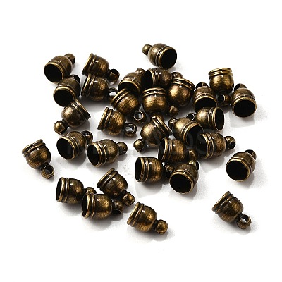 Brass Cord Ends KK-D217-9x6-AB-NF-1