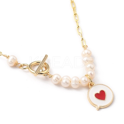 Alloy Enamel Pendant Necklaces NJEW-JN03088-01-1