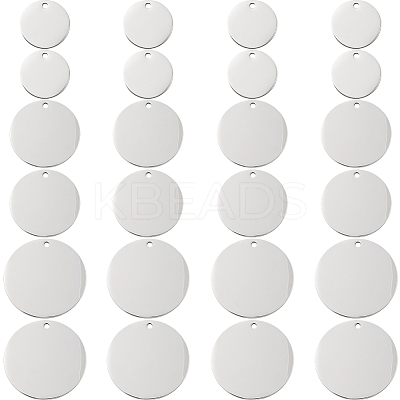 30Pcs 3 Styles 201 Stainless Steel Mirror Polished Finish Stamping Blank Tag Pendants STAS-SC0008-95-1