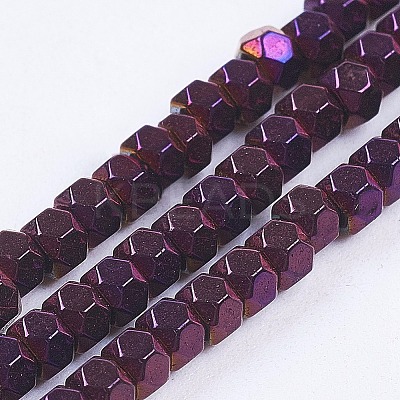 Electroplate Non-Magnetic Synthetic Hematite Beads Strands G-F562-S06-1