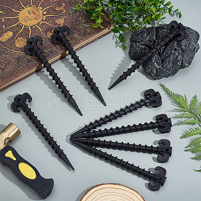 32Pcs Plastic Camping & Awning Tent Pegs Nails for Outdoor AJEW-GO0004-32A-1